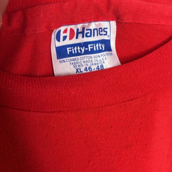 Vintage 90s Single Stitch Ft Myers Beach Florida Graphic Hanes Spell Out T Shirt - Picture 8 of 11